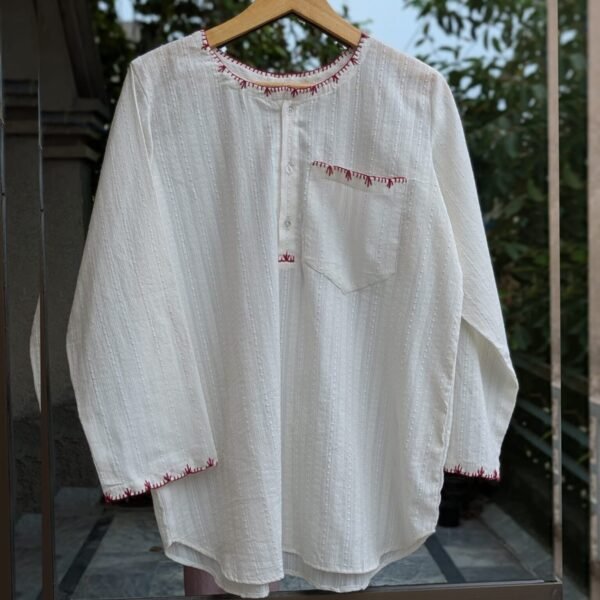 Doria Red Trim Shirt